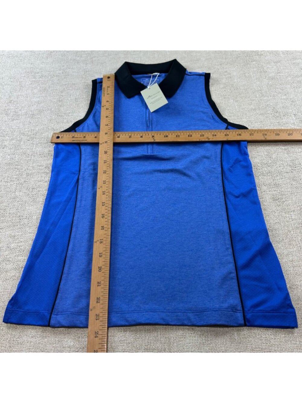 Peter Millar Women's Small 1/4 Zip Neck Sleeveless Polo Golf Shirt - Picture 5 of 7